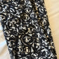 Jacquard Burnout Chiffon Hijab: Rose Imprint - Black
