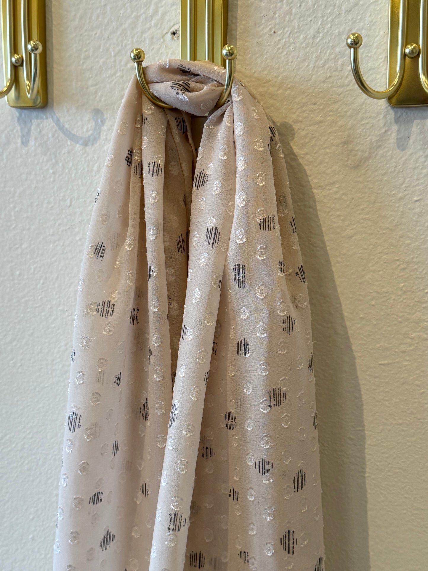 Crepe Chiffon Hijab: Swiss Burnout Dots