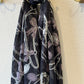 Crinkle Chiffon Hijab:  Black Bows and Cameos