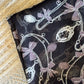 Crinkle Chiffon Hijab:  Black Bows and Cameos