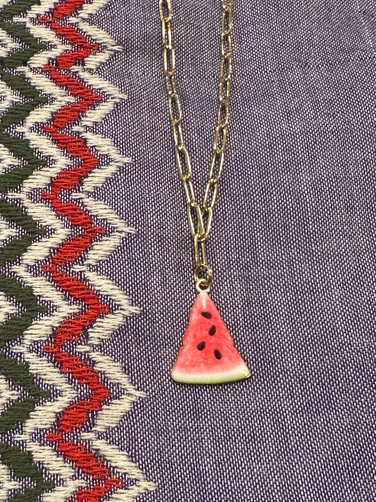 Freedom Watermelon Gold Necklace