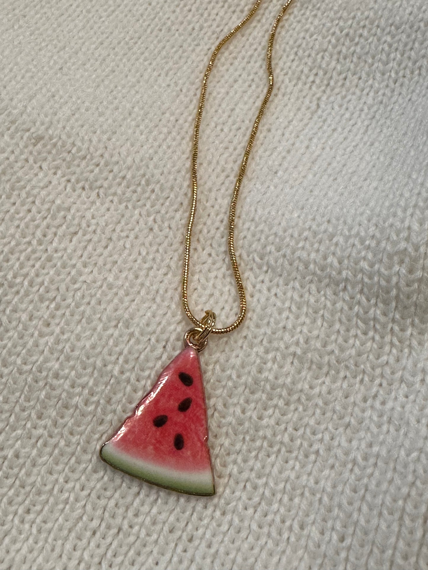 Freedom Watermelon Gold Necklace