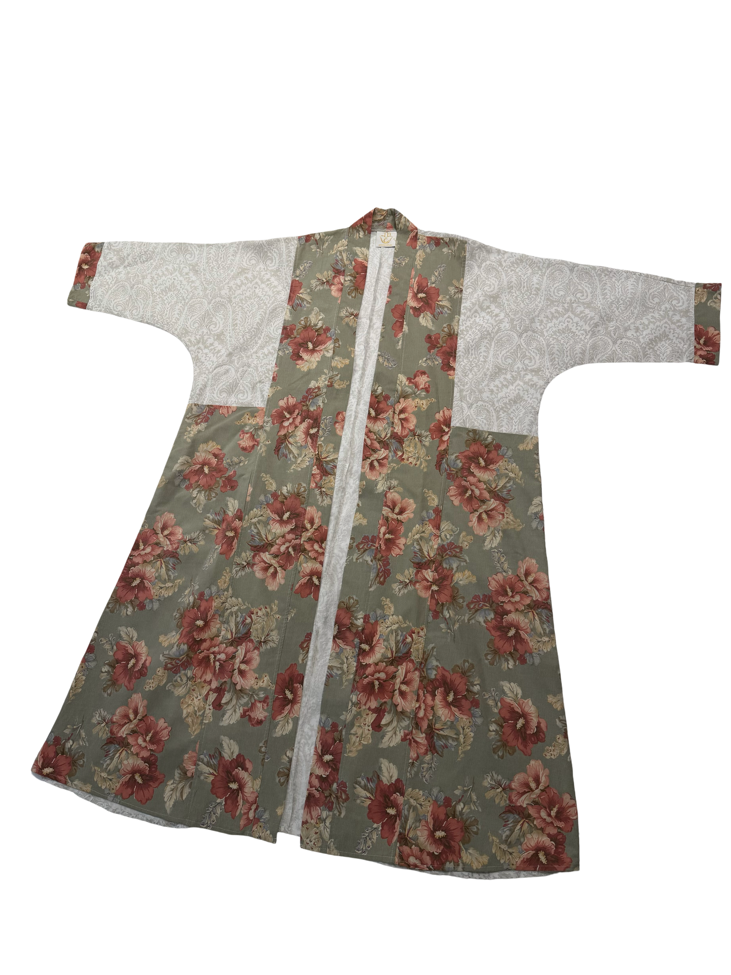 Pocket Anorak Abaya — Hibiscus & Ivory