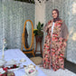 Pocket Anorak Abaya — Terracotta Rose Garden