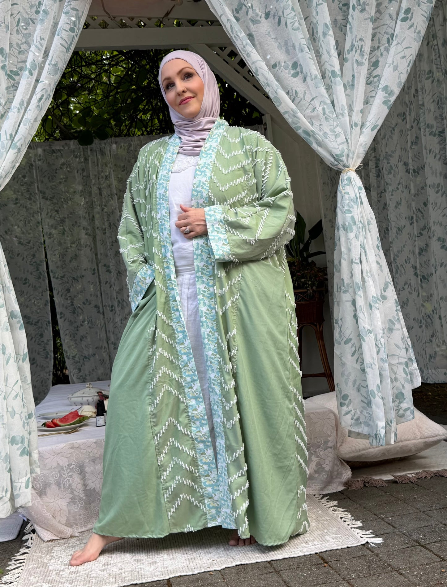 Pocket Anorak Abaya — Meadow Edge