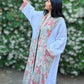Pocket Anorak Abaya — Hibiscus & Ivory