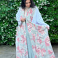 Pocket Anorak Abaya — Hibiscus & Ivory