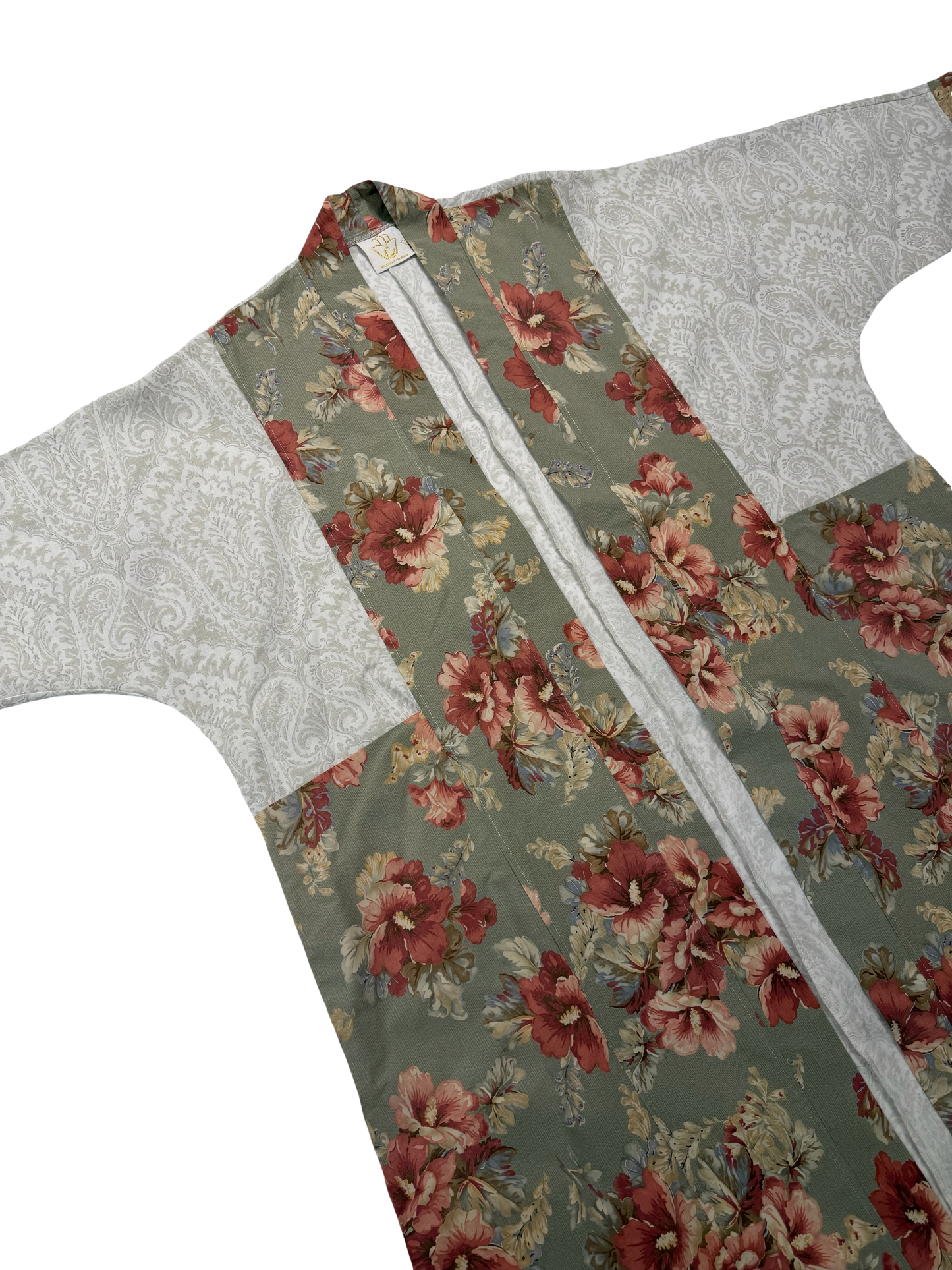 Pocket Anorak Abaya — Hibiscus & Ivory