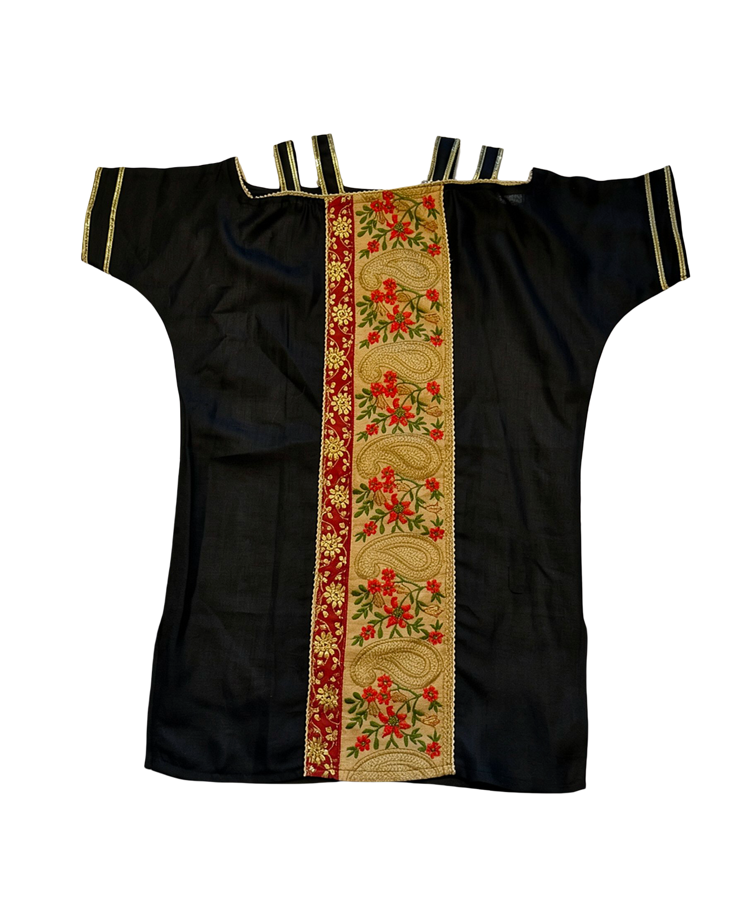 Laila Festive Eid Dress - Golden Paisley (Girls Size 6)