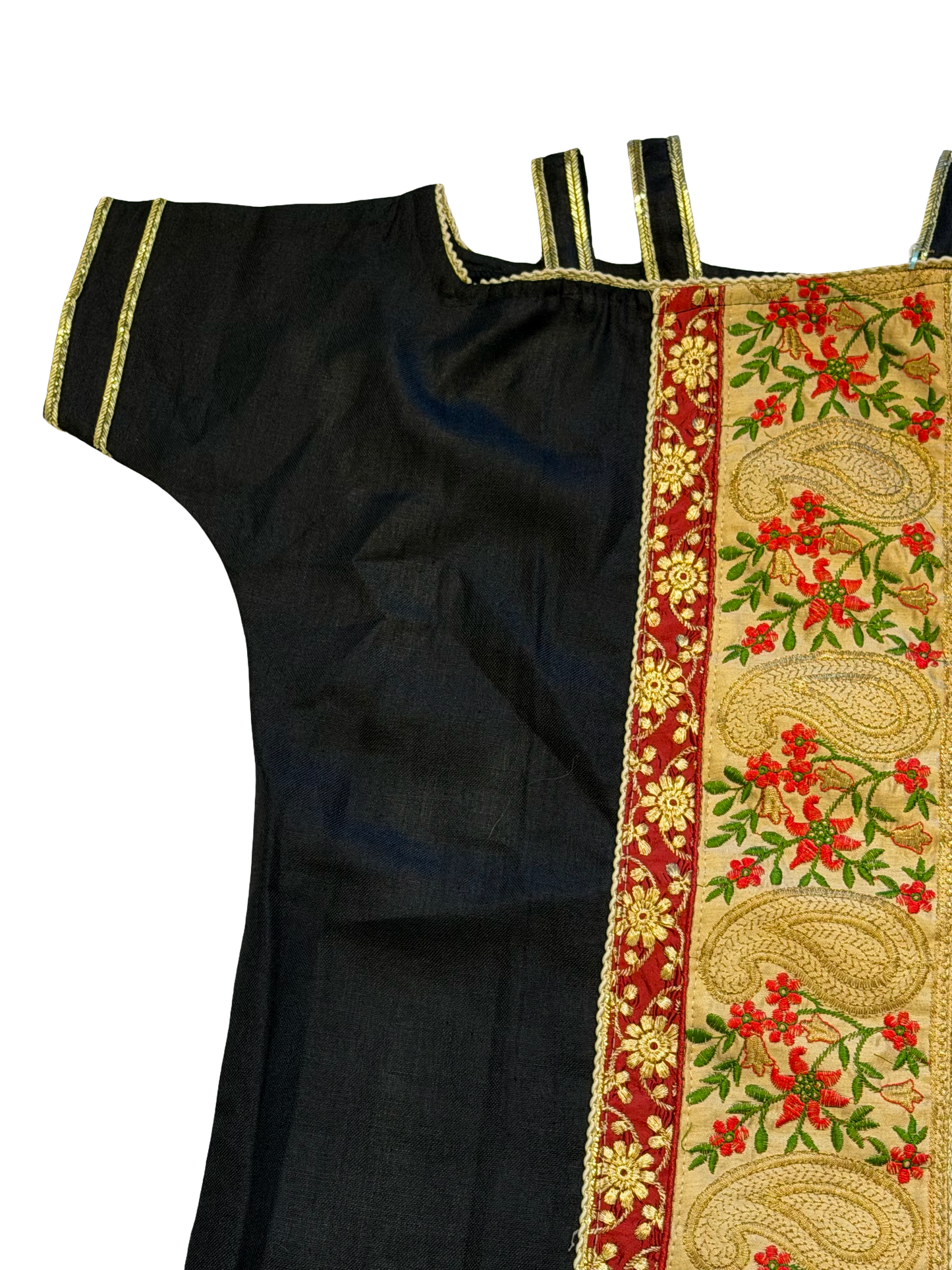 Laila Festive Eid Dress - Golden Paisley (Girls Size 6)