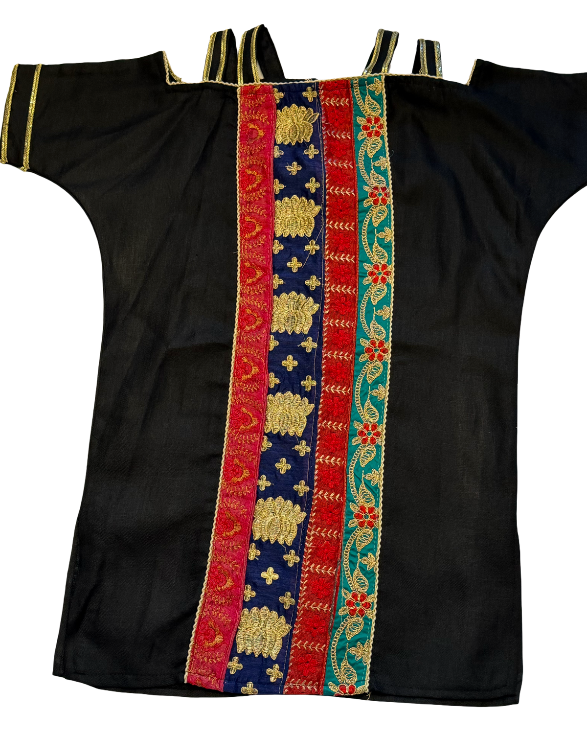 Laila Festive Eid Dress - Floral Stripes (Girls Size 6)