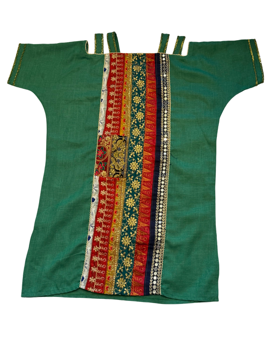 Laila Festive Eid Dress - Green (Girls Size 10)