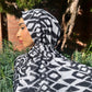 Crinkle Chiffon Hijab:  Shadow Geo Print