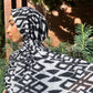 Crinkle Chiffon Hijab:  Shadow Geo Print