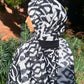 Crinkle Chiffon Hijab:  Shadow Geo Print