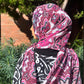 Chiffon Hijab: Hot Pink Mandalas