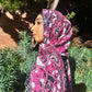 Chiffon Hijab: Hot Pink Mandalas