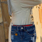 The Watermelon Resistance — Upcycled Denim Convertible Bag