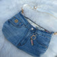 The Daisy Rose — Light-Wash Upcycled Denim Convertible Bag