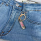 The Daisy Rose — Light-Wash Upcycled Denim Convertible Bag