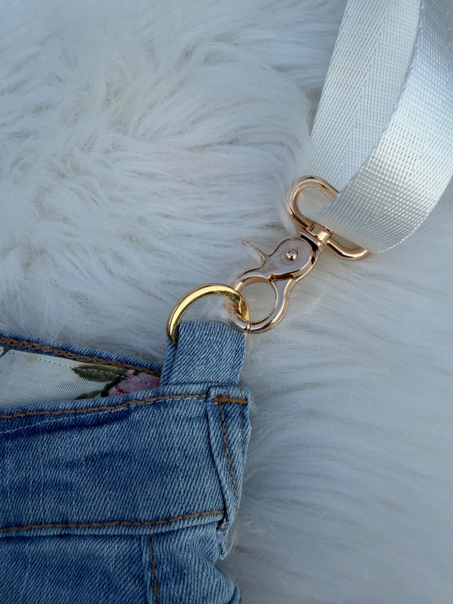 The Daisy Rose — Light-Wash Upcycled Denim Convertible Bag