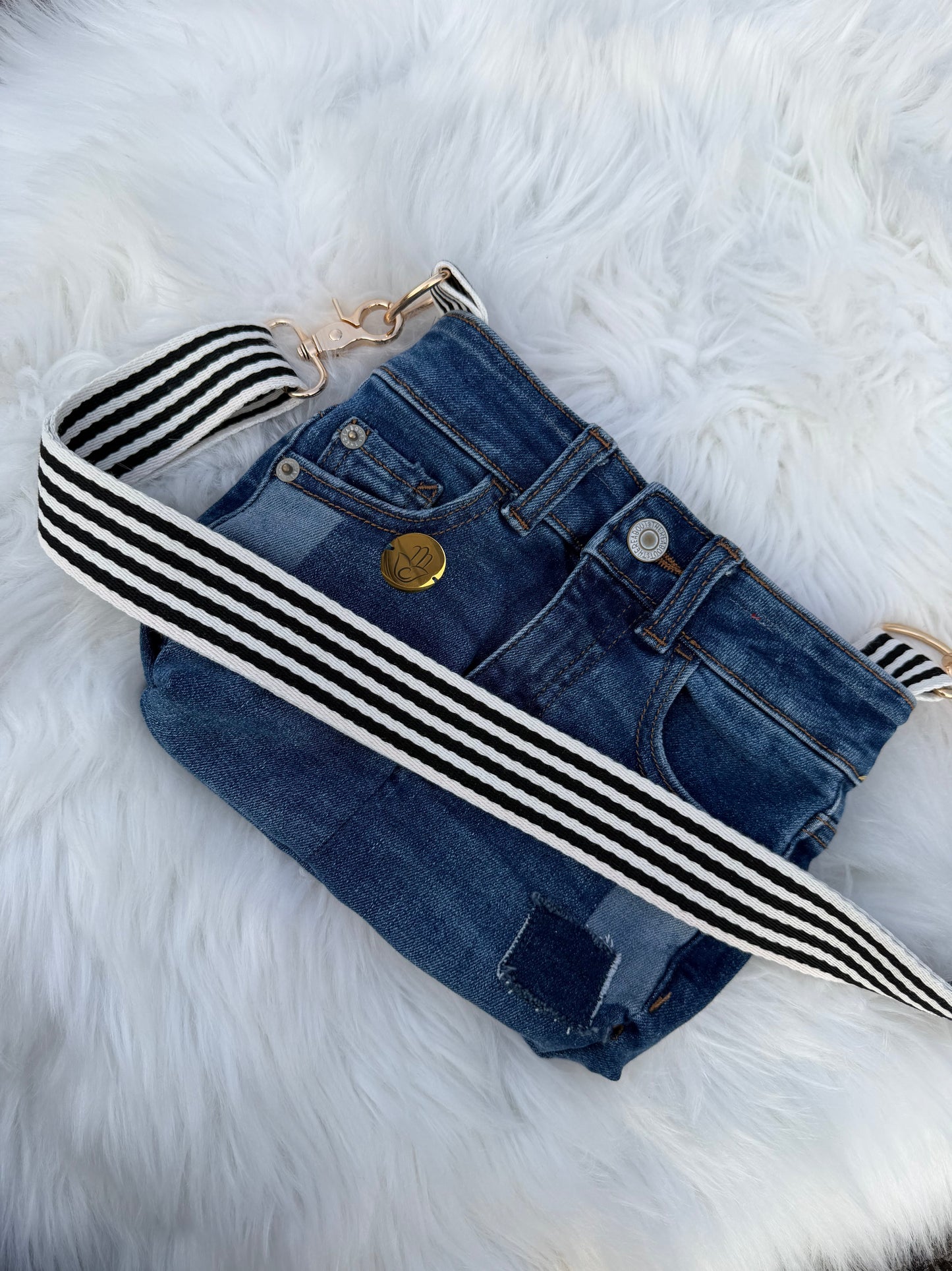 The Watermelon Resistance — Upcycled Denim Convertible Bag