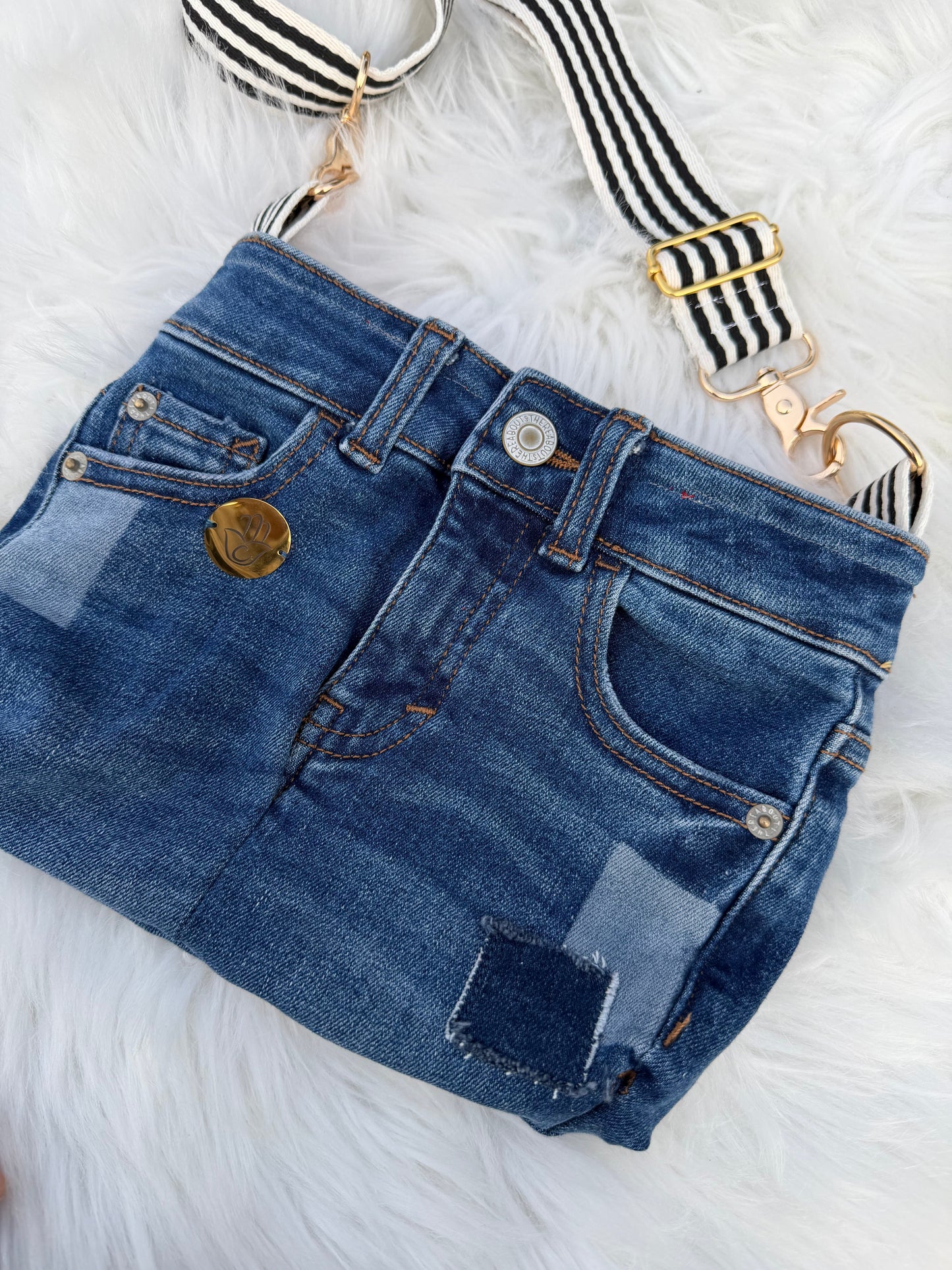 The Watermelon Resistance — Upcycled Denim Convertible Bag