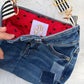 The Watermelon Resistance — Upcycled Denim Convertible Bag