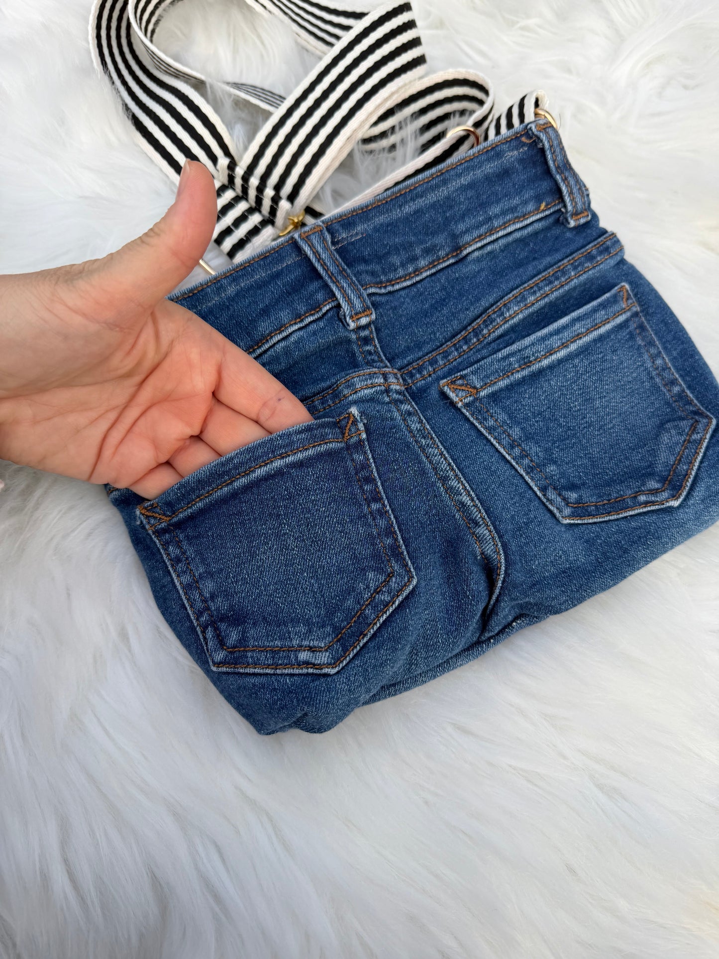 The Watermelon Resistance — Upcycled Denim Convertible Bag