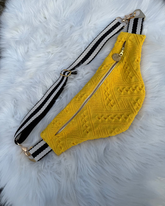 Textured Honeycomb — Upcycled Quilt Waist Bag