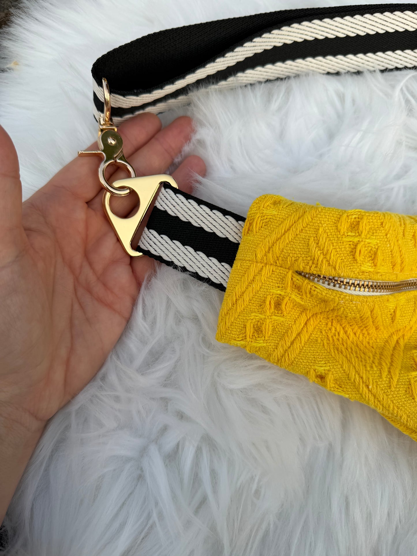 Textured Honeycomb — Upcycled Quilt Waist Bag