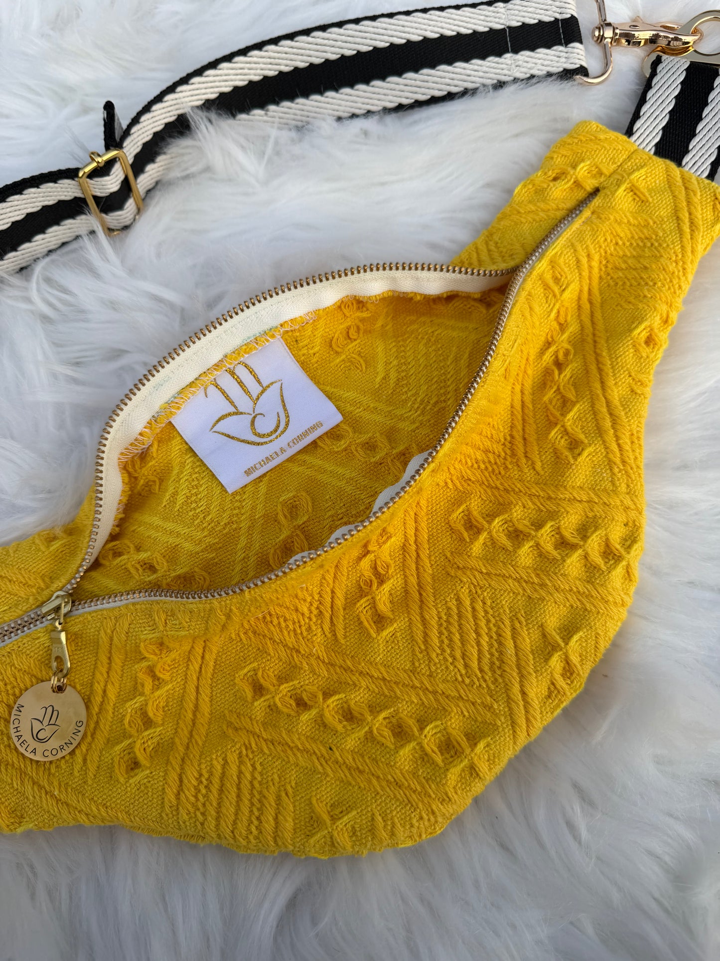 Textured Honeycomb — Upcycled Quilt Waist Bag