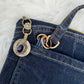 The Pocket Story Mini — Desert Rhythm, Dark Wash | Upcycled Denim Convertible Bag