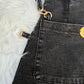 The Pocket Story Mini — Watermelon Resistance, Black Wash | Upcycled Denim Convertible Bag