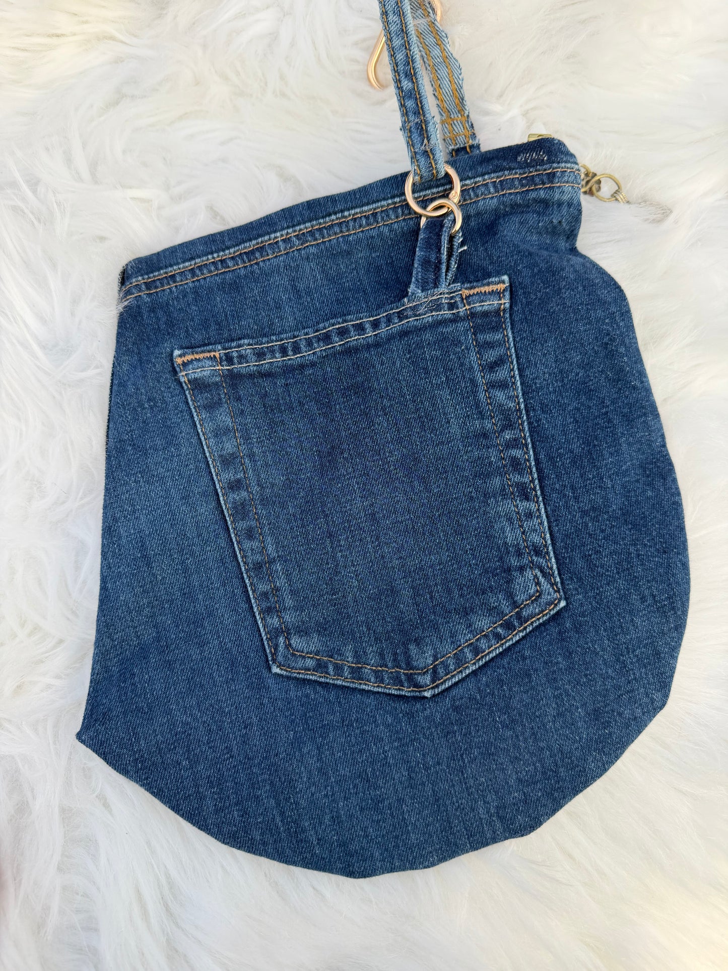 The Pocket Story Mini — Jaipur Garden | Upcycled Denim Clutch
