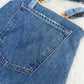 The Pocket Story Mini — Cocoa Lattice, Medium Wash | Upcycled Denim Convertible Bag