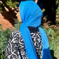 Crinkle Chiffon Hijab: Soft Azure