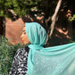 Crinkle Chiffon Hijab: Soft Spearmint