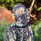 Chiffon Hijab: Navy Antique Floral
