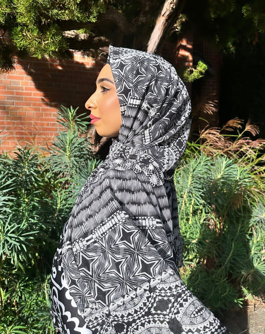 Chiffon Hijab: Goth Stars