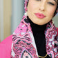 Chiffon Hijab: Hot Pink Mandalas