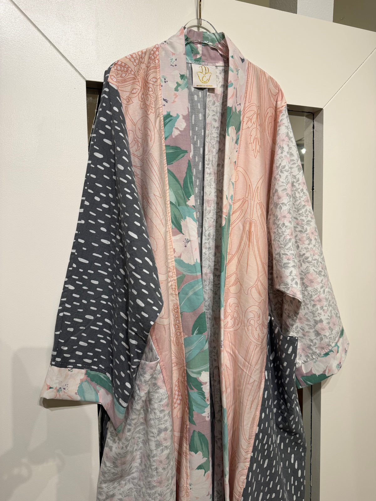 Upcycled Pocket Anorak Abaya — Blush & Ash