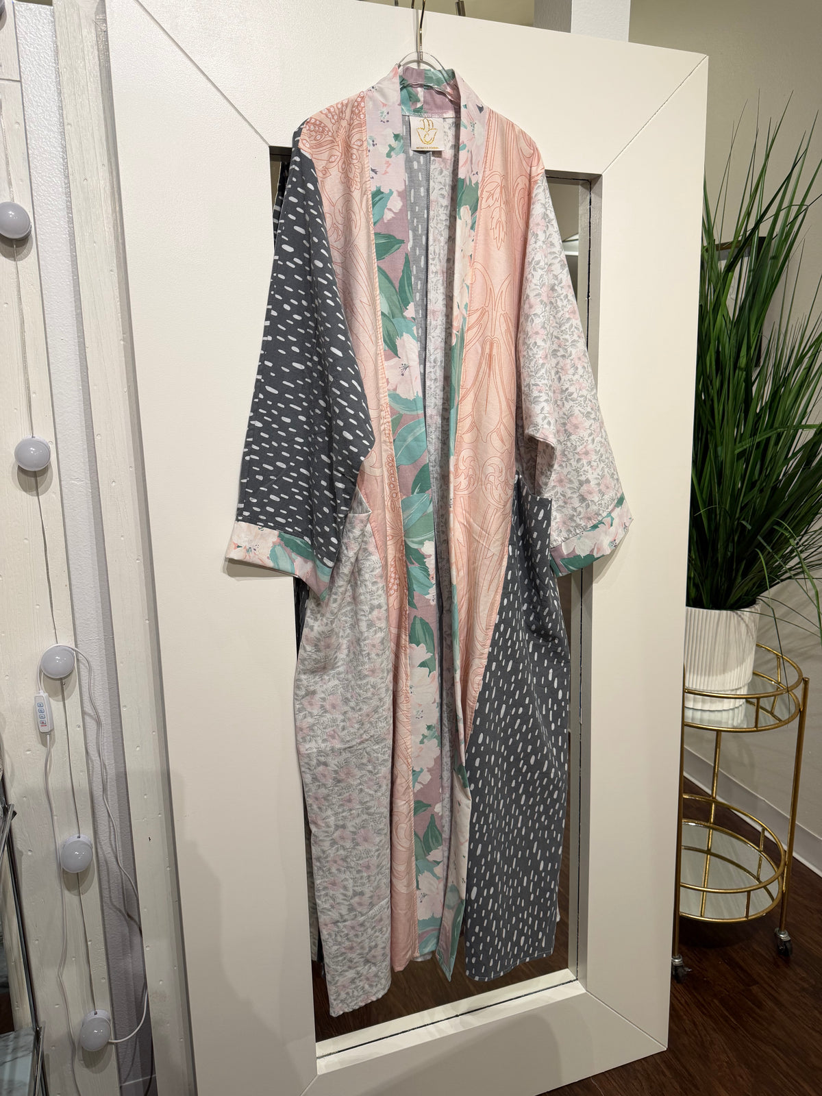 Upcycled Pocket Anorak Abaya — Blush & Ash