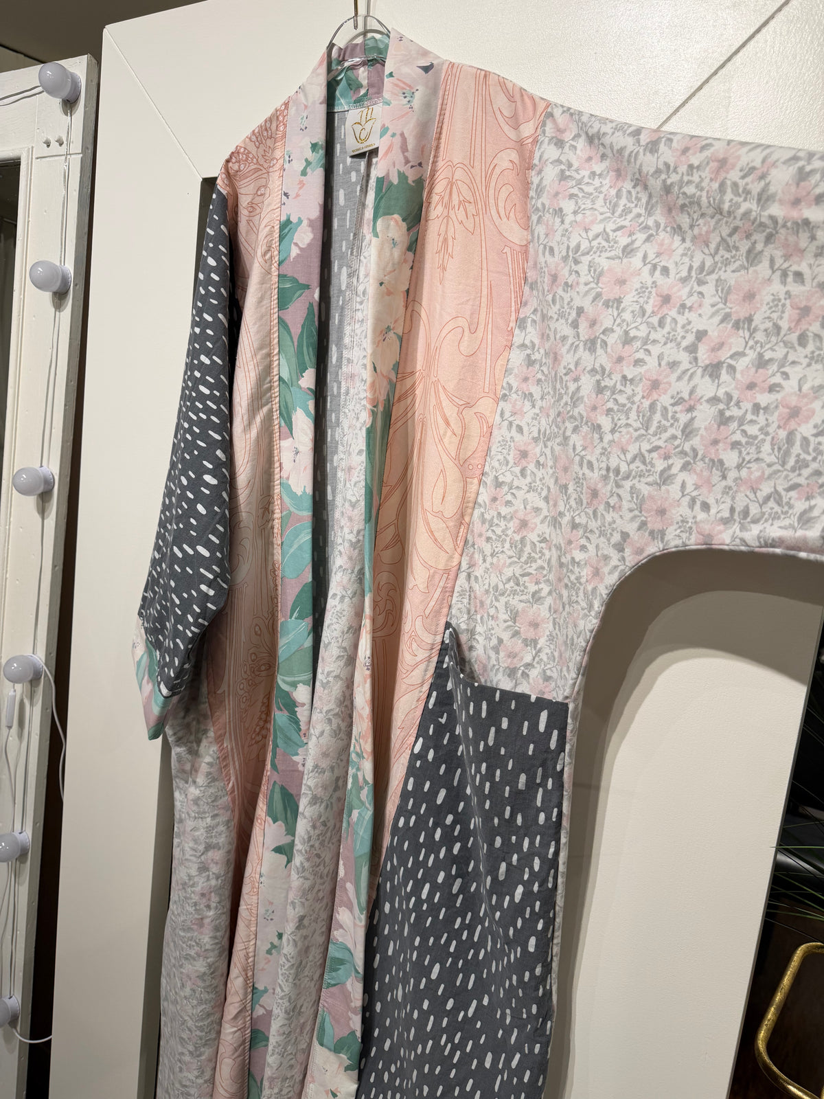 Upcycled Pocket Anorak Abaya — Blush & Ash
