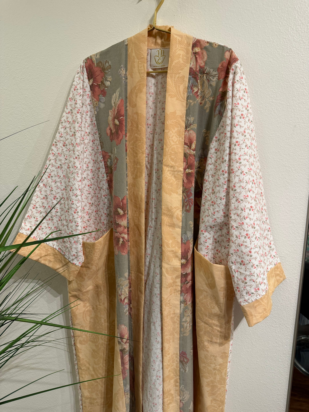 Upcycled Pocket Anorak Abaya — Harvest Bloom