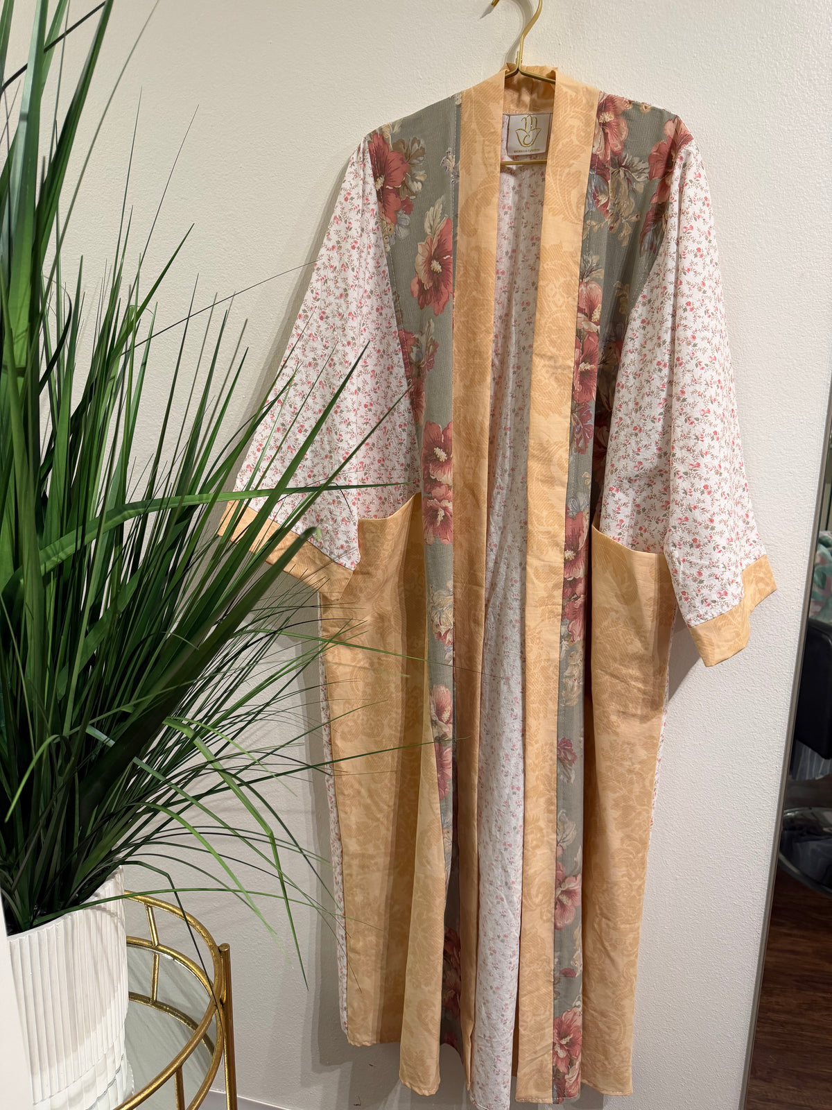 Upcycled Pocket Anorak Abaya — Harvest Bloom
