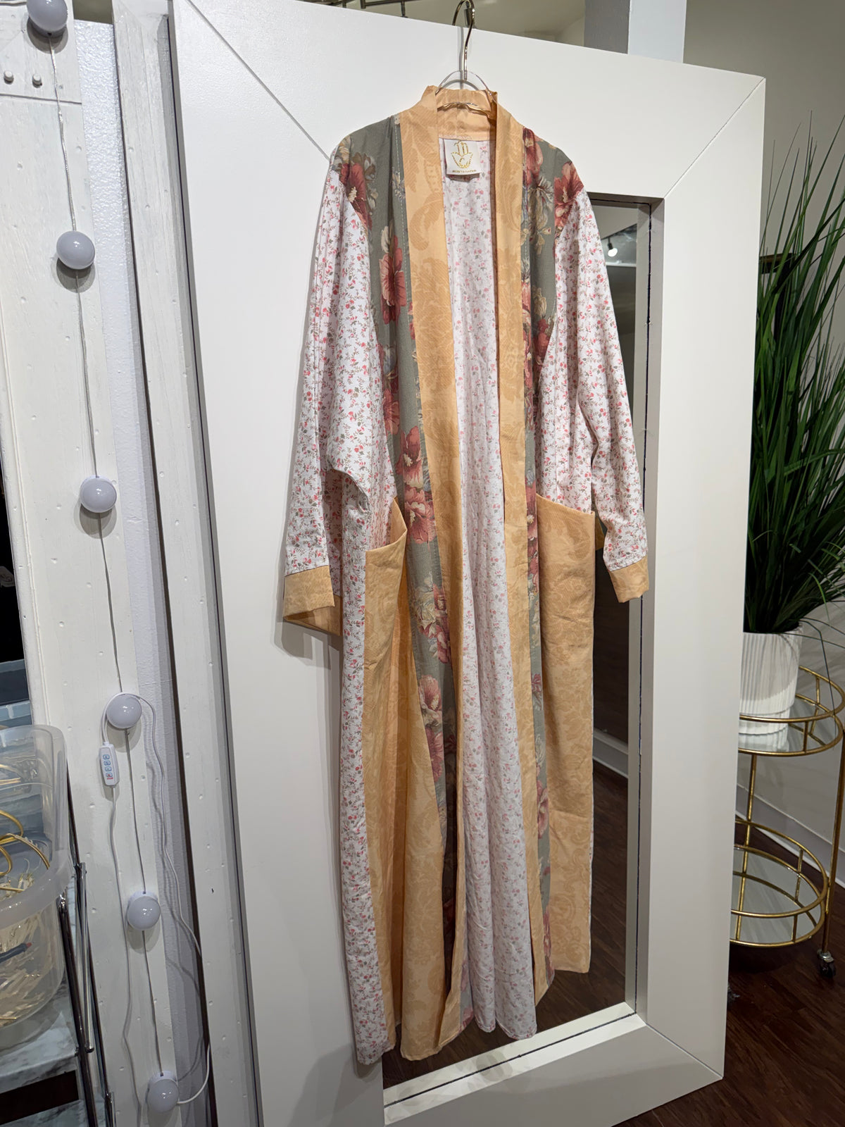 Upcycled Pocket Anorak Abaya — Harvest Bloom