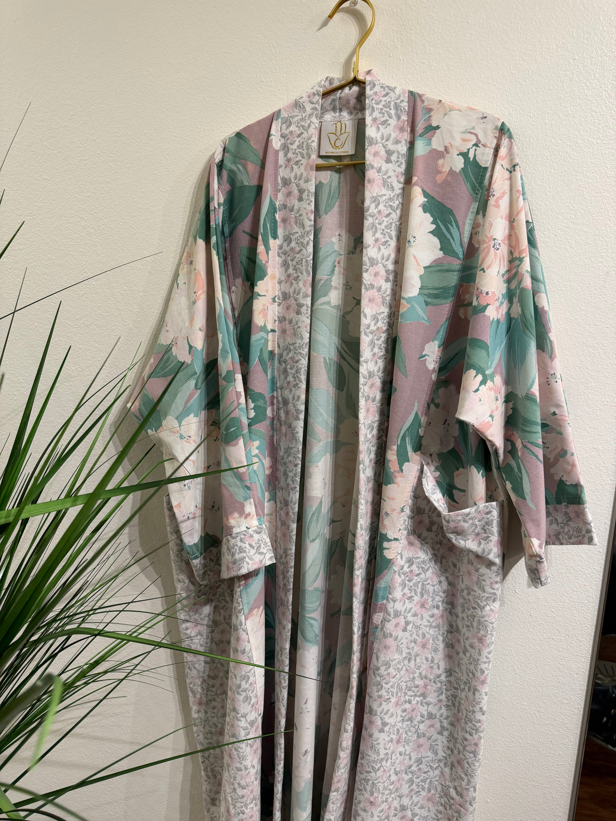 Upcycled Pocket Anorak Abaya — Faded Garden
