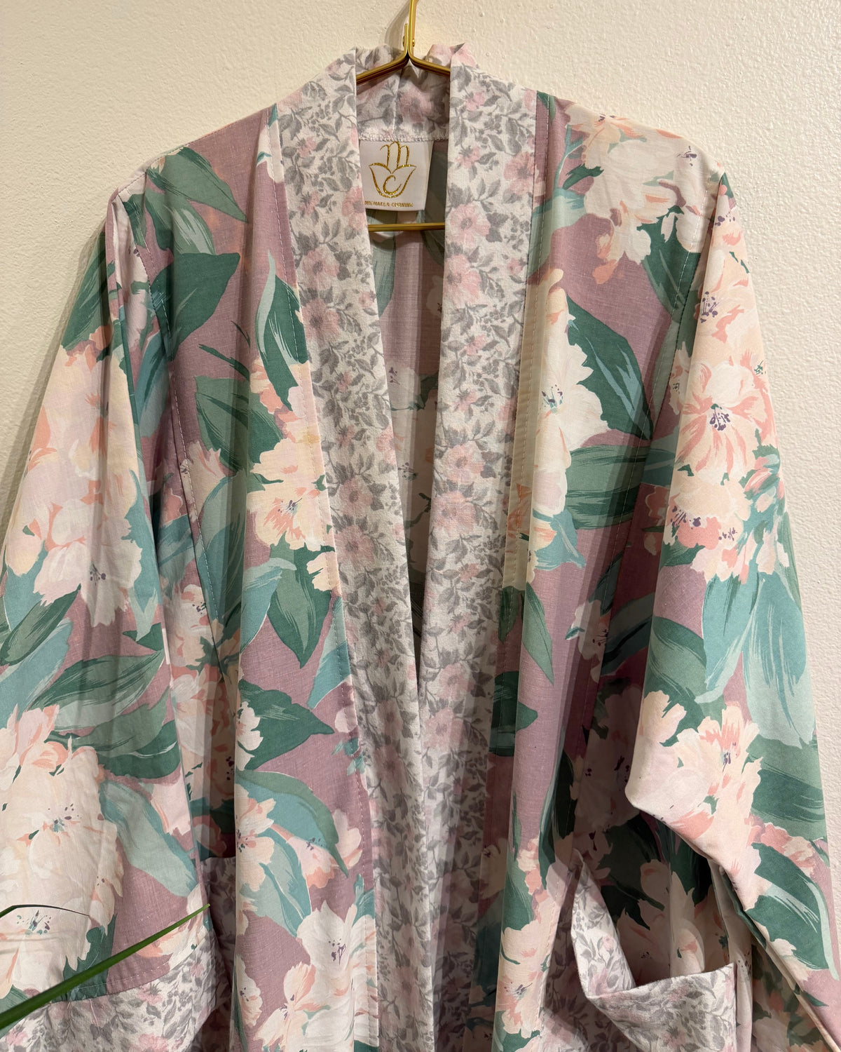 Upcycled Pocket Anorak Abaya — Faded Garden