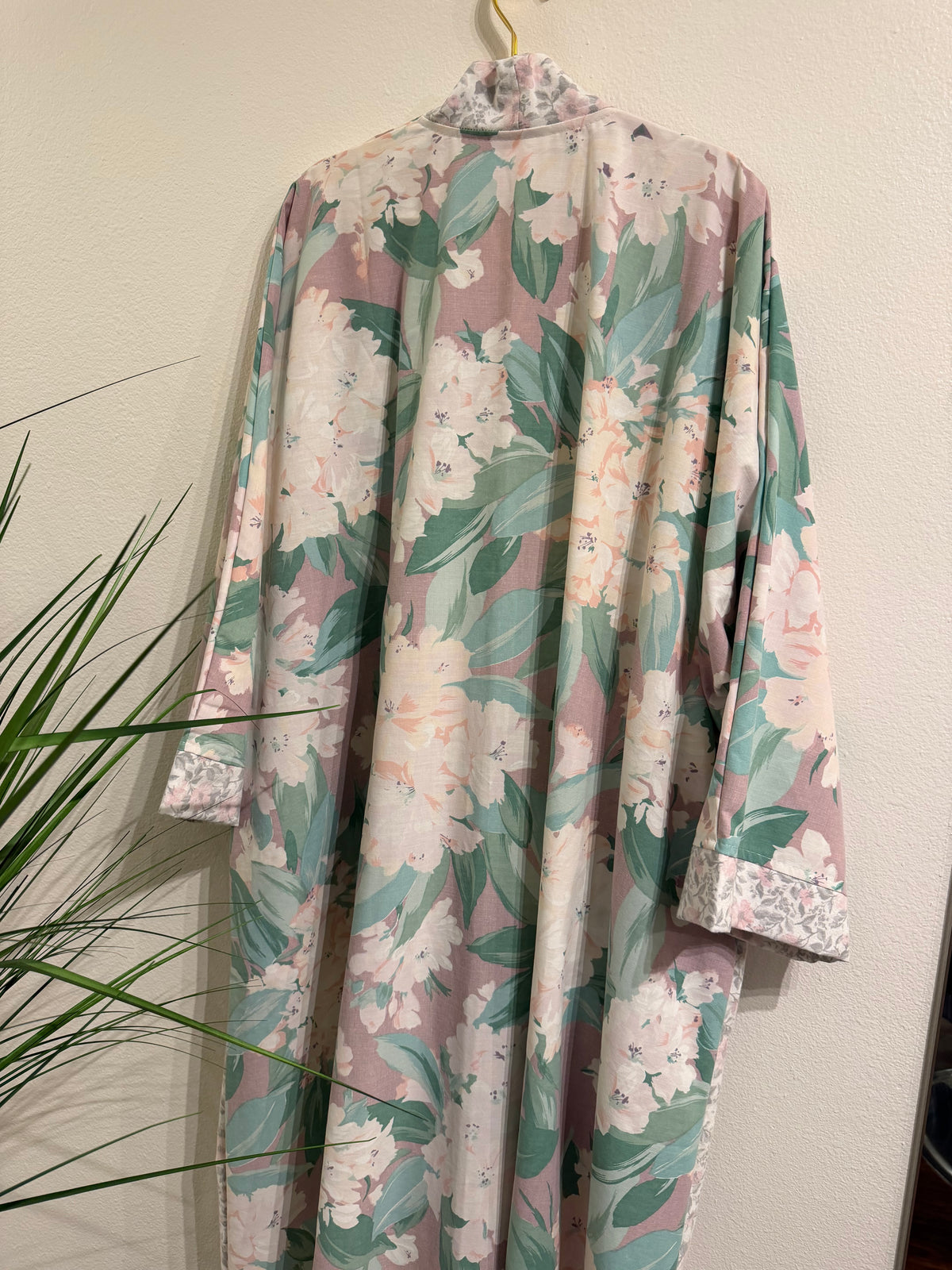 Upcycled Pocket Anorak Abaya — Faded Garden